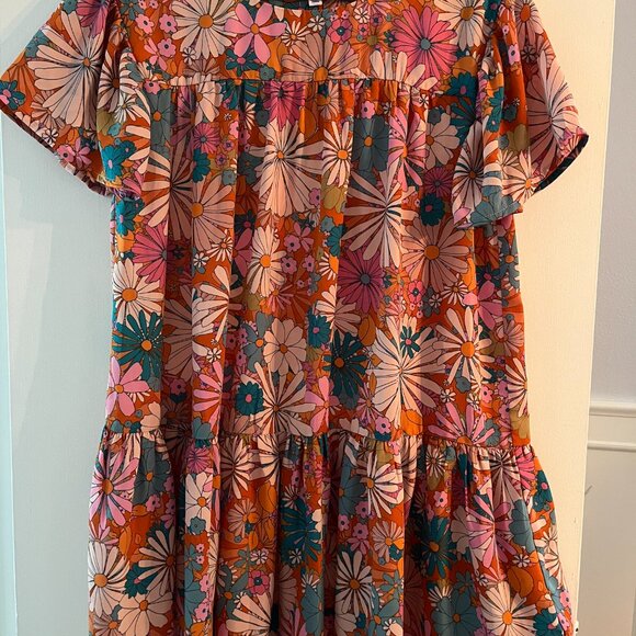 BB Dakota Retro Floral Print Dress - Picture 4 of 4